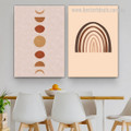 Tortuous Strokes Lines Geometric 2 Panel Abstract Painting Photograph Scandinavian Framed Stretched Canvas Print for Room Wall Outfit