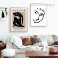 Mortal Countenance Face Abstract 2 Piece Wall Painting Scandinavian Framed Stretched Photograph Figure Canvas Print for Room Ornament