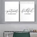 Patient In Affliction Abstract Modern 2 Piece Framed Stretched Quotes Painting Photograph Canvas Print for Room Wall Getup