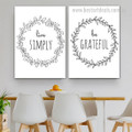 Live Simply Leaves Abstract Quotes 2 Piece Minimalist Framed Stretched Wall Art Photo Canvas Print for Room Onlay