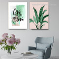 Live The Life You Love Abstract Modern Framed Stretched Cheap 2 Piece Wall Art Quotes Photograph Canvas Print for Room Wall Getup