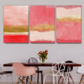 Colorific Verse Patches Contemporary Geometric Artwork Abstract 3 Piece Photograph Stretched Framed Canvas Print for Room Wall Drape