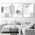 Oculus Lineament Spots Modern Figure Abstract 3 Piece Onlay Wall Artwork Framed Stretched Photograph Canvas Print