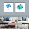 Blossoms Abstract Modern Watercolor Nordic Botanical Portraiture Canvas Print for Living Room Wall Getup