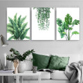 Green Eucalyptus Leafage Botanical Photograph Minimalist Framed Stretched Nordic Canvas Print Artwork 3 Multi Piece for Room Wall Onlay