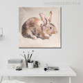 Rabbit Abstract Modern Animal Wall Art Print for Room Wall Decor