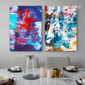 Calico Maculas Modern Framed Stretched Abstract Photograph 2 Panel Cheap Artwork Canvas Print for Room Wall Moulding