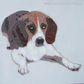 Beagle Abstract Animal Painting Canvas Print