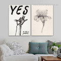 Yes To Black Power Framed Stretched Abstract Cheap Wall Art Garniture Quotes 2 Panel Photograph Vintage Canvas Print