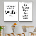 A Reason To Smile Modern Framed Stretched Quotes Photograph 2 Panel Minimalist Cheap Artwork Canvas Print For Room Wall Moulding