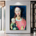 Maria with Child Albrecht Durer Northern Renaissance Figure Reproduction Artwork Picture Canvas Print for Room Wall Garniture