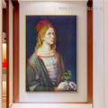 Self Portrait Albrecht Durer Northern Renaissance Figure Reproduction Artwork Picture Canvas Print for Room Wall Decoration