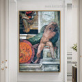 Ignudo Michelangelo High Renaissance Nude Reproduction Artwork Picture Canvas Print for Room Wall Decoration