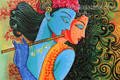 Lord Radha Krishna Indian God Artwork Modern Hindus Religious Canvas Print Image for Office Wall Flourish