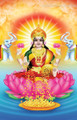 Lakshmi Indian Goddess Painting Modern Hindus Religious Canvas Print Image for Office Wall Embellishment