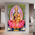 Lord Lakshmi Hindus God Religious Canvas Print Modern Artwork Image for Home Wall Hanging Outfit