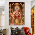 Maa Durga Hindu Goddess Indian Spiritual God Modern Photo Art Canvas Print for Room Wall Assortment