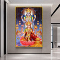 Vishnu Hindus God Spiritual Modern Art Canvas Print for Room Wall Decoration