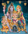 Lord Shiv And Parvati Indian Religion God Spiritual Modern Photo Art Canvas Print for Room Wall Disposition