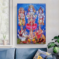 Shiva Ganesha Vishnu Indian Spiritual Modern Hindus God Art Image Canvas Print for Room Wall Onlay
