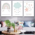 You Dare To Dream Typography Minimalist Photograph Nursery 3 Piece Set Stretched Canvas Print for Room Wall Art Outfit