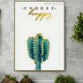 Cactus Botanical Quotes Nordic Canvas Artwork Print for Home Wall Getup