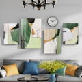 Varied Flecks Spots Abstract Photograph Rolled Wrapped 4 Piece Stretched Modern Set Canvas Print for Room Wall Painting Onlay
