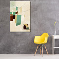 Washing Clothes Abstract Nordic Modern Hand Paint Wall Art Picture Canvas Print for Room Wall Garnish