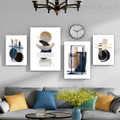 Rectangular Mackle Orb Circles Geometric Modern Photograph 4 Piece Framed Painting Set Abstract Stretched Rolled Canvas Australian Prints for Room Wall Outfit