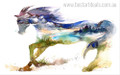 Abstract Horse Nordic Animal Abstract Modern Painting Canvas Print