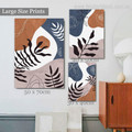 Devious Tarnish Leafage Leaves Abstract Modern Framed Wall Painting 3 Piece Prints Photograph Rolled Canvas for Room Tracery