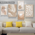 Lass Stroke Face Flaws Rounds Figure Scandinavian 5 Piece Framed Wrapped Rolled Wall Artwork Abstract Photograph Print on Canvas for Room Décor