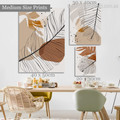 Leaf Stria Pattern Spots Botanical Abstract Photograph Scandinavian 3 Piece Framed Wall Art Set Stretched Canvas Print for Room Disposition