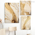 Golden Curved Tarnish Marble Modern Rolled Photograph 3 Piece Framed Canvas Prints Wall Artwork Set Abstract for Room Wall Ornament