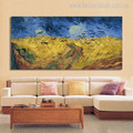 Wheatfield with Crows Vincent Van Gogh Reproduction Painting Canvas Print for Home Wall Decor