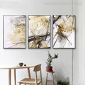 Hued Marble Abstract Modern Painting Picture Canvas Print for Dining Room Wall Decor