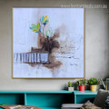 Colorific Flowers Abstract Watercolor Botanical Smudge Photo Canvas Print for Room Wall Onlay