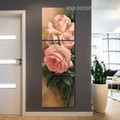 Pink Roses Floral Framed Modern Effigy Photos Canvas Print for Room Wall Decor