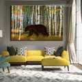 Bruin Abstract Modern Botanical Animal Framed Painting Photo Canvas Print for Living Room Wall Outfit