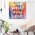 What Love Contemporary Framed Painting Image Canvas Print for Room Wall 
Molding