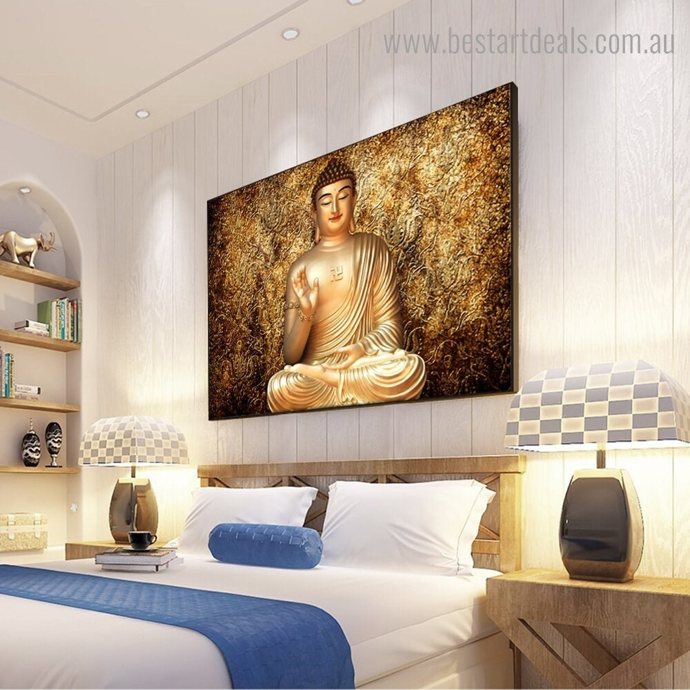 Buy Lord Buddha Canvas Print Wall Art Decor.