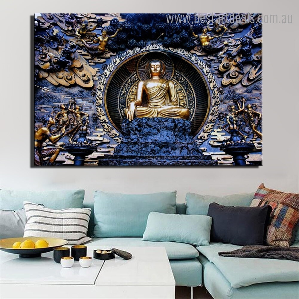 Buy New The Buddha Reliefs Canvas Print Wall Art Decor.
