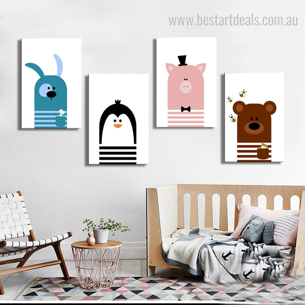 Buy Cute Cartoons Canvas Print Wall Art Decor.