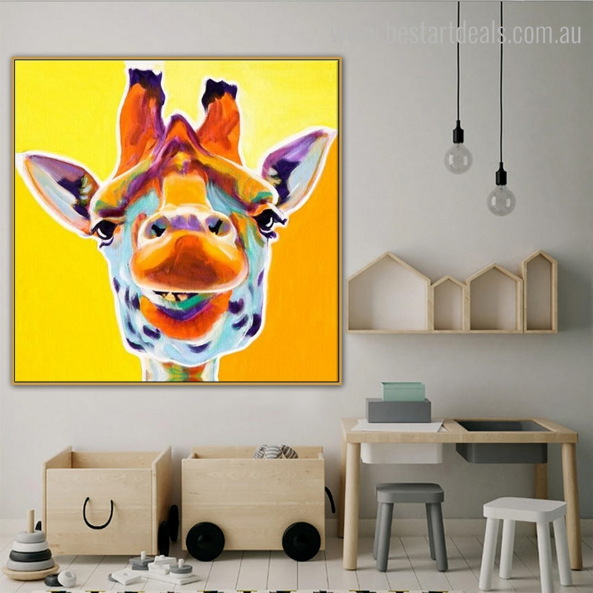 Buy New Giraffe Mouth Canvas Print Wall Art Decor.