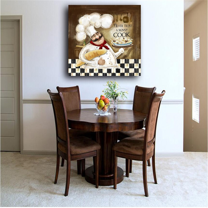 Buy Never Trust A Skinny Cook Canvas Print Wall Art Decor