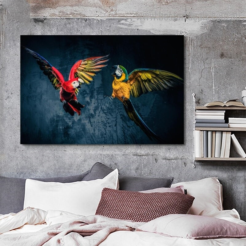 Buy Macaw Parrots Canvas Print Wall Art Decor