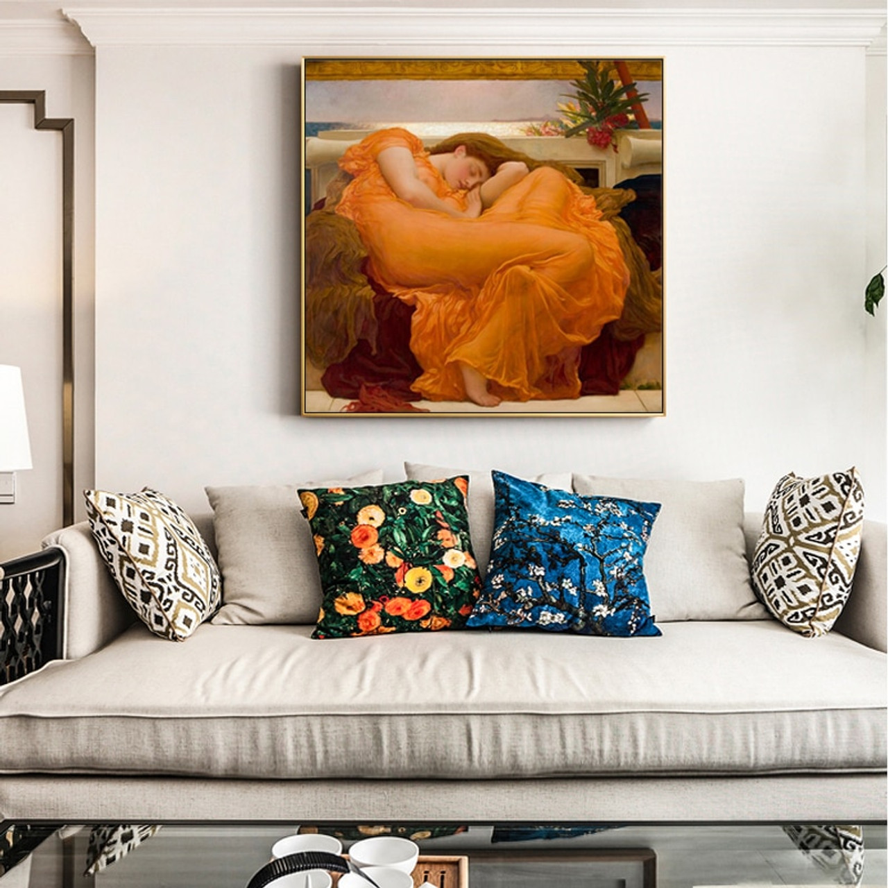 Buy flaming june canvas print wall art decor 