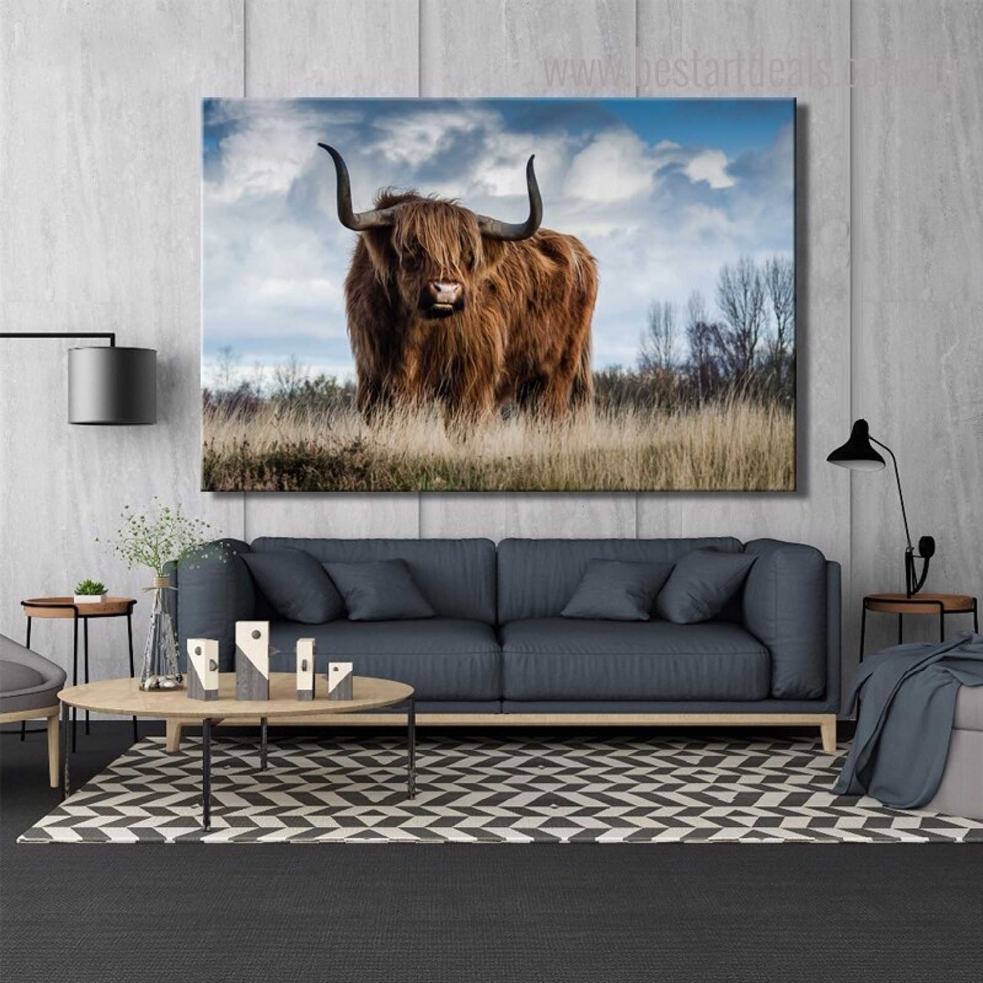 Buy Yak Canvas Print Wall Art Decor.