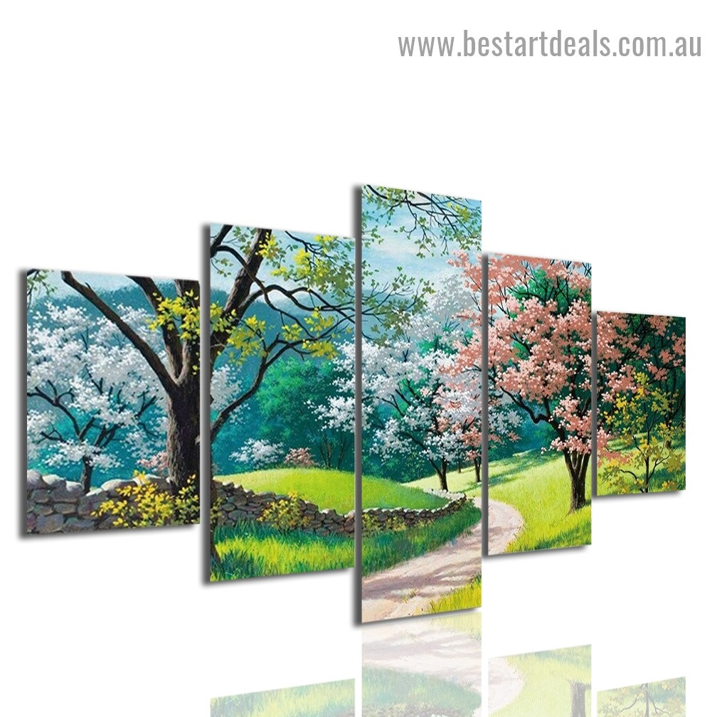 Canvas Hanging Wall Art - Green Trees