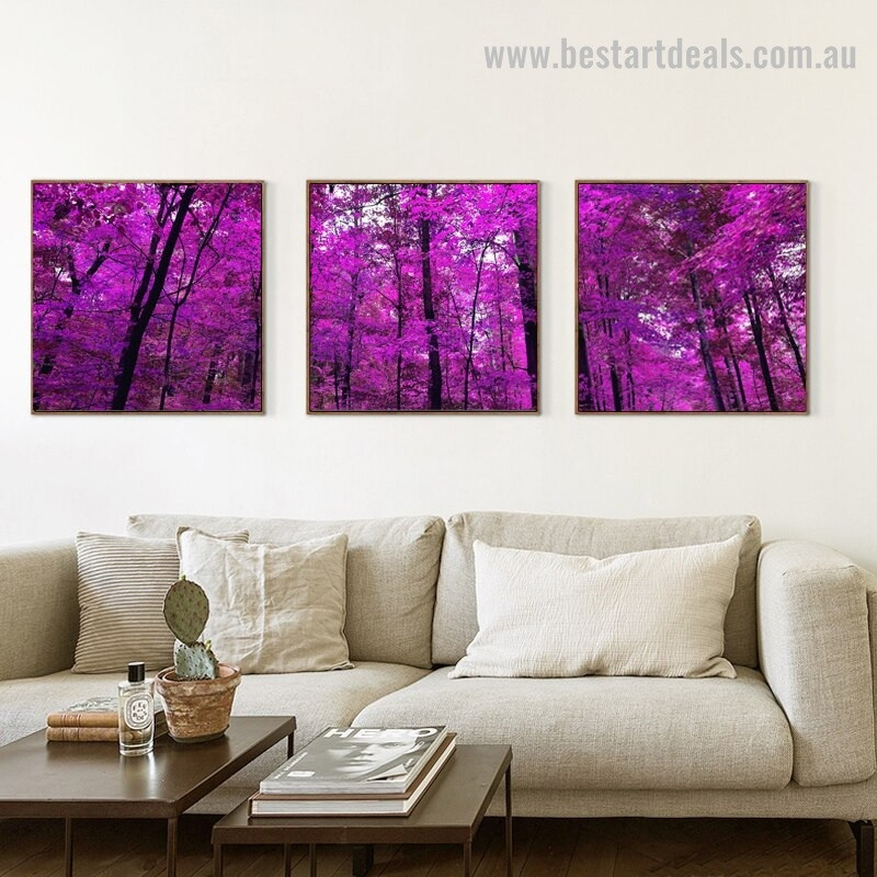 Buy Purple Trees Canvas Print Wall Art Decor.